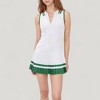 Anna-Kaci Active Women's Sleeveless Tennis Dress with Zip Front Contrast Trim Collar and Colorblock Pleated Skirt - 2 of 4