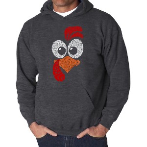 LA Pop Art Turkey Face - Men's Word Art Hooded Sweatshirt - 1 of 4