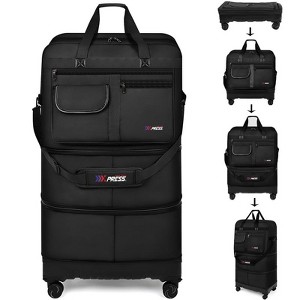 NEW YORK XPRESS JM-36 Collapsible Expandable Luggage Bag Suitcases with Wheels, Hardshell Base Case 36" - 1 of 4