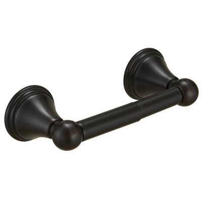 BWE Traditional Double Post Spring Wall Mounted Towel Bar Toilet Paper Holder