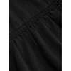 Women's Tiered Denim Maxi Skirt - High Waisted Button Down Long Jean Skirt Black - 4 of 4