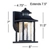 John Timberland Westray 11 1/2"H Black Motion Sensor LED Outdoor Wall Light Set of 2 - 4 of 4