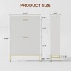 Fluted Shoe Storage Cabinet, Narrow Shoe Organizer with 2 Flip Drawers - 2 of 4