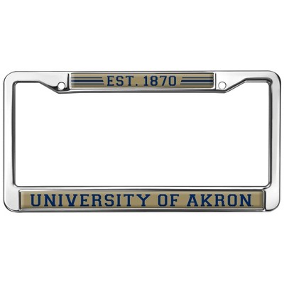 University of Akron School Logo Full Size Standard License Plate Metal Frame