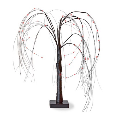 TAG Spooky Weeping Willow LED Tree Decorative Sculpture 18x18x20 Indoor Halloween Holiday Decor Black Plastic