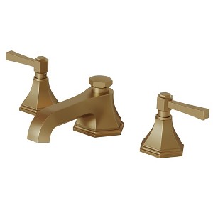 BWE 8 in. Widespread Double Handle 3 Hole Bathroom Faucet Water-Saving With Metal Drain - 1 of 4