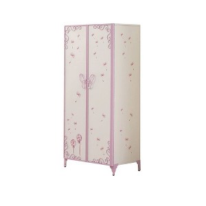 32" Priya II Decorative Storage Cabinet White and Light Purple - Acme Furniture - 1 of 4