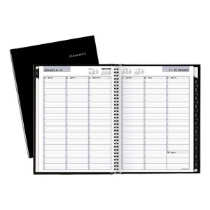 DayMinder Hardcover Weekly Vertical-Column Format Appointment Book, 11 x 8, Black Cover, 12-Month (Jan to Dec): 2026 - 1 of 4