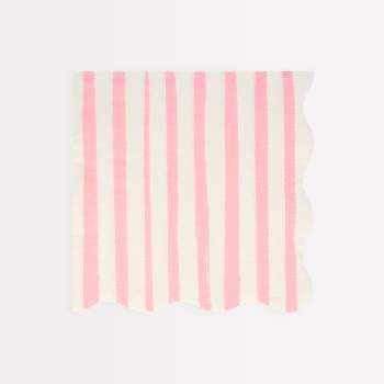Meri Meri Pink Stripe Large Napkins (Pack of 16)