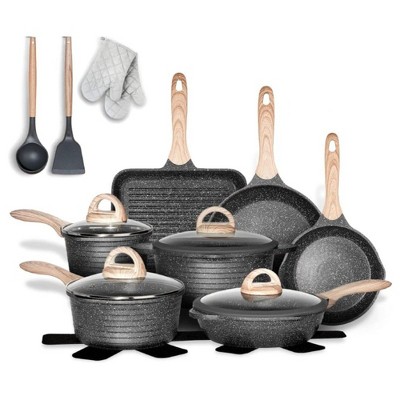 Nebula Vortex Granite-Coated Induction-Compatible Nonstick Cookware Set