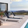 PURPLE LEAF Outdoor Chaise Lounge Set Adjustable Recliner with Side Table Aluminum Outdoor Lounger - 2 of 4