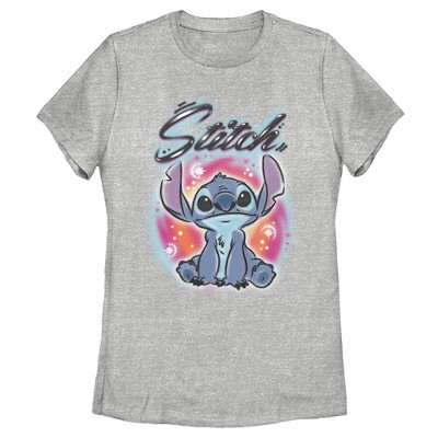 Women's Lilo & Stitch Colorful Airbrush T-shirt - Athletic Heather ...