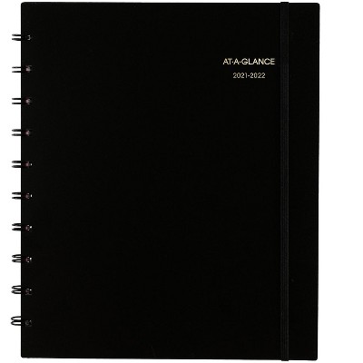 AT-A-GLANCE 2021-2022 9" x 11" Academic Planner Move-A-Page Black 70-957E-05-22