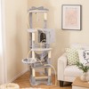 Tangkula 69" Tall Cat Tree w/ Top Perch Cozy Condo Basket Bed Hammock Basket Bed Indoor - 3 of 4