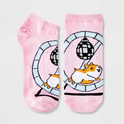 Women's Disco Hamster Low Cut Socks - Xhilaration™ Pink 4-10 : Target