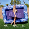 Jasonwell 85" x 57" Inflatable Tanning Pool Lounger Float with Pillow, 4-in-1 Sunbathing Bed, XL-Dark Blue, Perfect for Adults & Pool Relaxation - 3 of 4