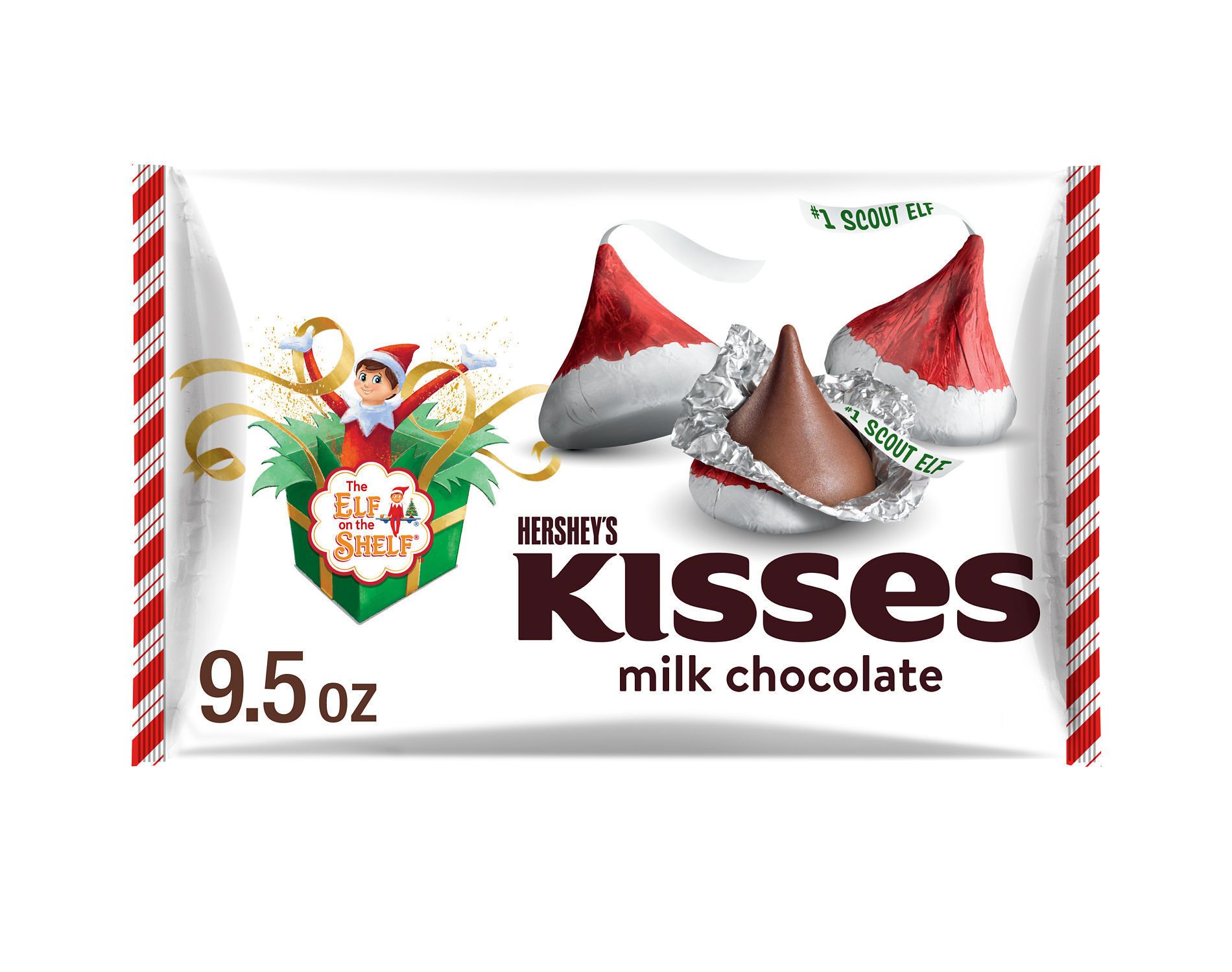 HERSHEY'S KISSES Christmas Chocolate Elf on the Shelf Laydown Bag - 9.5oz
