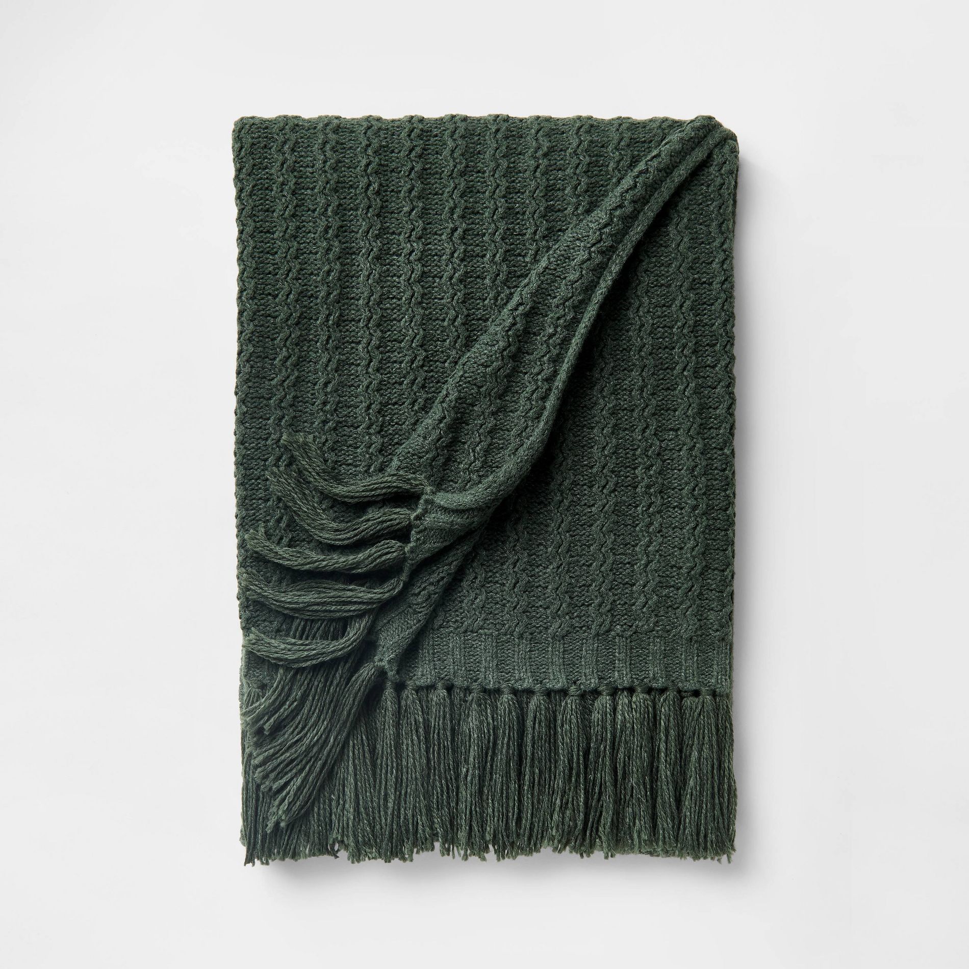 Knit Throw Blanket Green - Threshold™ designed with Studio McGee