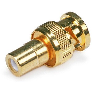 Monoprice BNC Male to RCA Female Adapter - Gold Plated | Male Twist Lock - 1 of 2