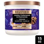 Beloved Love & Rest Jojoba, Cedarwood & Chamomile 3-Wick Vegan Candle - 15oz