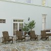 Merrick Lane Set of 4 All-Weather Poly Resin Wood Adirondack Chairs - 2 of 4
