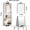 Folding Door Mirror Full Length 33x13 in White Shatterproof Foldable Full Body Mirror for Guest Room RV - 2 of 4