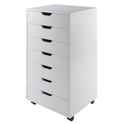 IRIS USA 4 Slim Plastic Drawer Storage with Casters, White