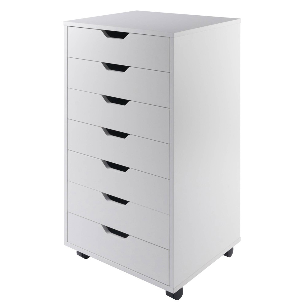 Photos - File Folder / Lever Arch File Halifax 7 Drawer Cabinet with Casters White - Winsome