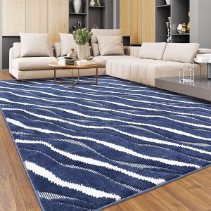 WhizMax Modern Area Rug AbstractSoft Fluffy Throw Carpet Accent Rug for Living Room Bedroom - 1 of 4