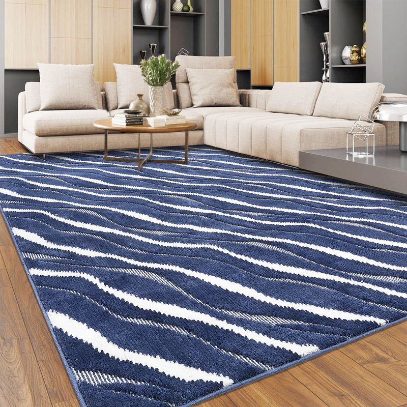WhizMax Modern Area Rug AbstractSoft Fluffy Throw Carpet Accent Rug for Living Room Bedroom, 1 of 11