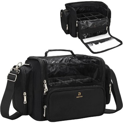 Makeup Brush Bag Extra Large Makeup Brush Case with 4 small bags Professional Makeup Artist Brush Holder Stand Up Organizer