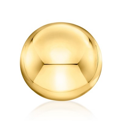 Ross-Simons Italian 18kt Gold Over Sterling Dome Bead Ring