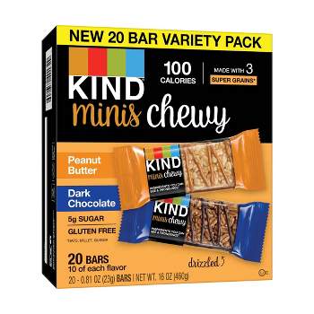 KIND Mini Chewy Peanut Butter + Dark Chocolate - 16oz/20ct