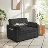 NicBex Velvet Loveseat Sofa Modern Loveseat Sofa Bed  with Tufted Back and Armrests,Convertible Sleeper Couch Pull Out Bed for Living Room,Black - 2 of 4