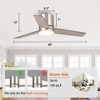 Parrot Uncle 48" Modern Nickel LED Flush Mount Ceiling Fan with Light and Remote - 4 of 4