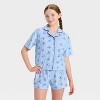 Girls' Short Sleeve Button-Down Pajama Set - art class™ - 3 of 4