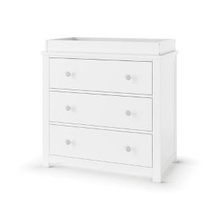 Child Craft Harmony 3 Drawer Dresser with Removable Changing Table Topper, Ample Storage, Anti-Tip Kit Included to Prevent Tipping, Baby Safe Finish - 1 of 4