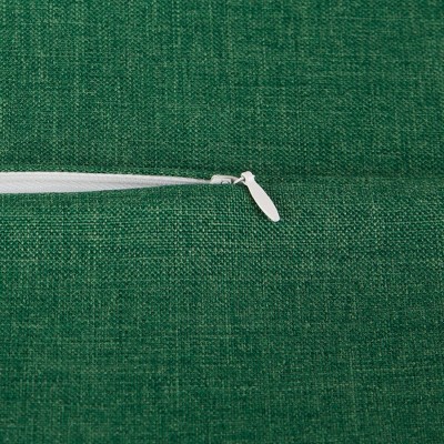 18" Red and Green Embroidered Polyester Euro Pillow Covers