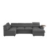 113" Convertible Sectional Sofa with Storage Ottoman & Pull-Out Sleeper - 4 of 4