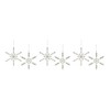Jeweled Metal Snowflake Ornament Set – 14"H Silver Christmas Decorative Ornaments (Set of 6) by Melrose - 4 of 4