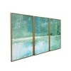 48" x 30" The Pond Triptych Floating Wall Canvas - Gallery 57: Modern MDF & Plastic Decor, Horizontal Layout - 2 of 4