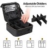 Makeup Bag for Women, Travel Bag Organizer Cosmetic Case with Adjustable Dividers Waterproof Shockproof Handbag, Black - 2 of 4