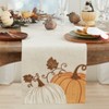 Saro Lifestyle Linen Blend Pumpkins Table Runner - 3 of 3