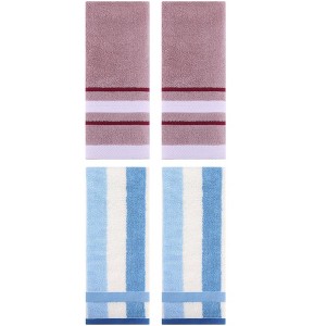 REGALWOVEN  4 Pcs Soft Comfortable Absorbent Bathroom Decorative Hand Towel 13" x 29" - 1 of 4