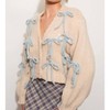 Women's Beloved Bow Chunky Knit Cardigan - Pretty Garbage - 3 of 4