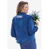 Woman Within Plus Size Stretch Denim Jacket - 3 of 4