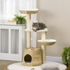 LOVMOR 47" Cat Tree Kitty Activity Center, Cat Climbing Toy with Cattail Fluff, Bed, Condo, Sisal Scratching Post & Hanging Ball - 4 of 4
