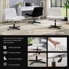 QingMoon Criss Cross Chair, Adjustable Swivel Office Chair, Wide Seat Desk Chair, Corduroy Fabric Vanity Chair for Home Office and Bedroom - 3 of 4