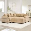 U-Shaped Oversized Sofa with Chaise and Ottoman, Modular Sectional Sofa with Armrests, Upholstered Sofa with Corduroy Cushion-Cuddlewood - 2 of 4