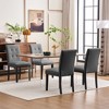 FERPIT Faux Leather Tufted Upholstered Dining Chairs Set of 2 - 4 of 4